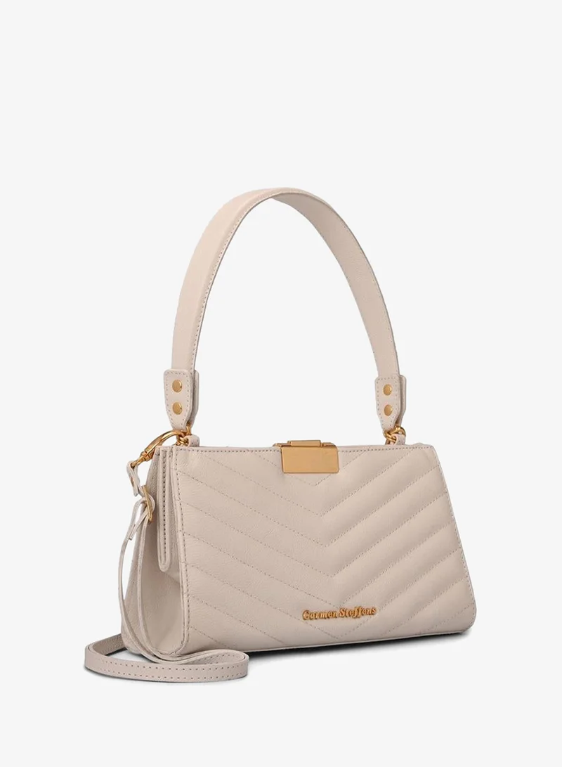 White Bianco Quilted Shoulder Bag