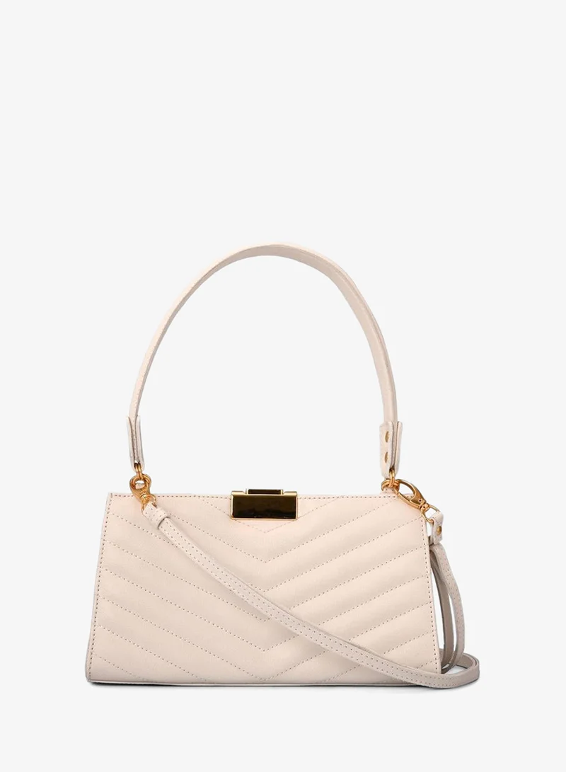 Carmen Steffens  White Bianco Quilted Shoulder Bag for Women | Best Price UAE