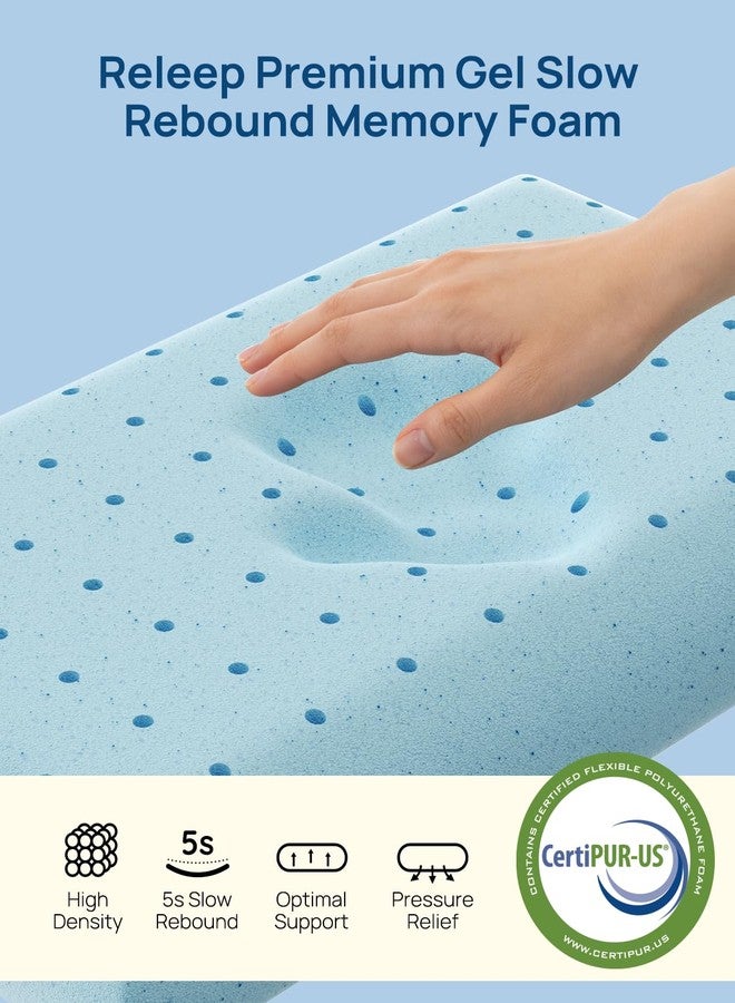 Releep Cool Touch Gel Memory Foam Pillow, Soft Breathable Cervical Neck Pillow, Deep Sleep Pillow, Ergonomic Orthopedic Bed Pillow for Neck Pain Relief, Standard Size - Image 5