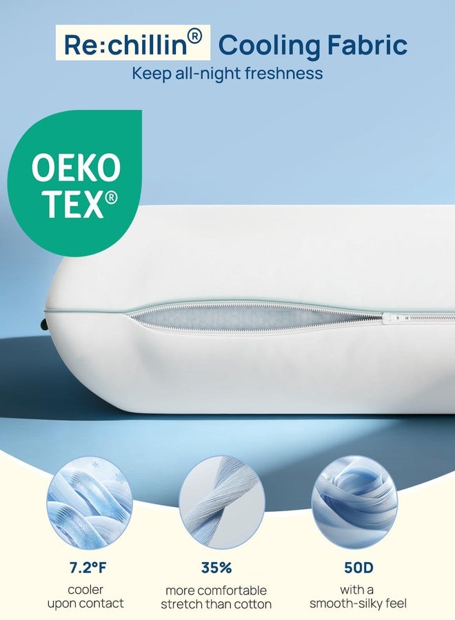 Releep Cool Touch Gel Memory Foam Pillow, Soft Breathable Cervical Neck Pillow, Deep Sleep Pillow, Ergonomic Orthopedic Bed Pillow for Neck Pain Relief, Standard Size - Image 3