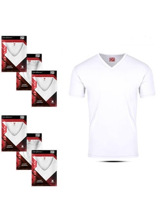 Undershirt, half sleeves, seven, 100% cotton, Egyptian made (6 pieces), white - pzsku/ZEDB743EE4A8998CFB438Z/45/_/1722249053/bd6b39c2-c90d-471d-bc9d-09b7db9a43a2