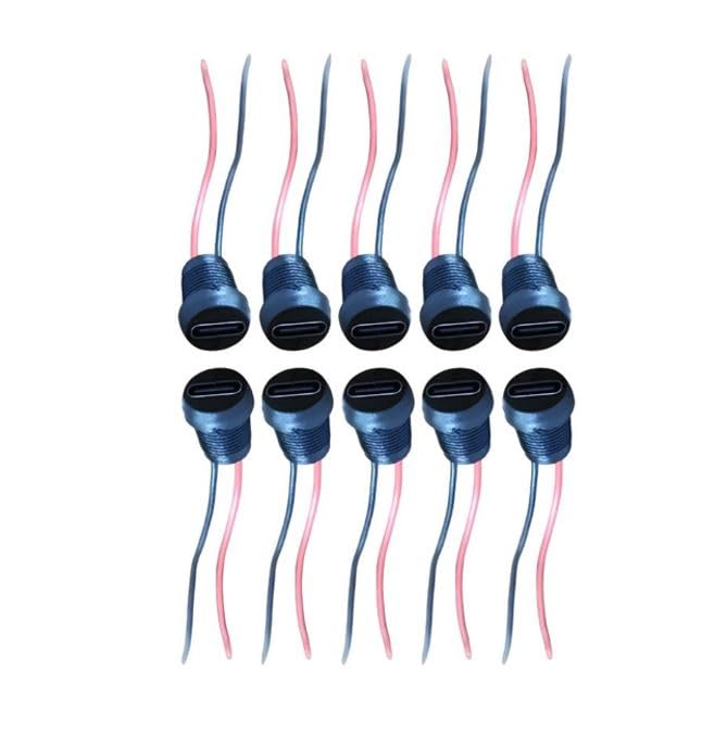 SP ELECTRON Type C Female Socket Connector with Wire for PCB Universal Micro USB Port Female Jack Socket for DIY Electronic Projects kit (Pack of 10) - Image 2