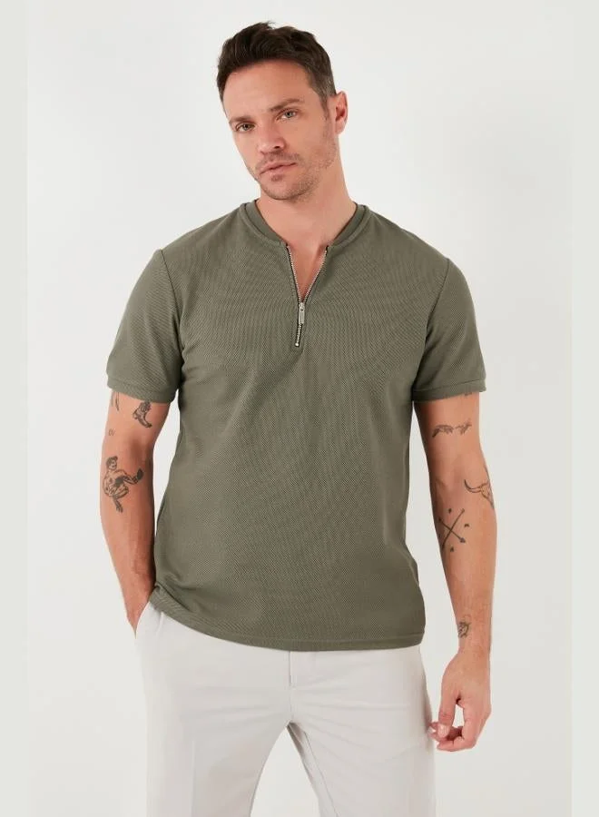 Buratti  Buratti Cotton Regular Fit Half-Zip College Collar 3-Pack T-Shirt Men's T-SHIRT 5902653S3 for Men | Best Price UAE