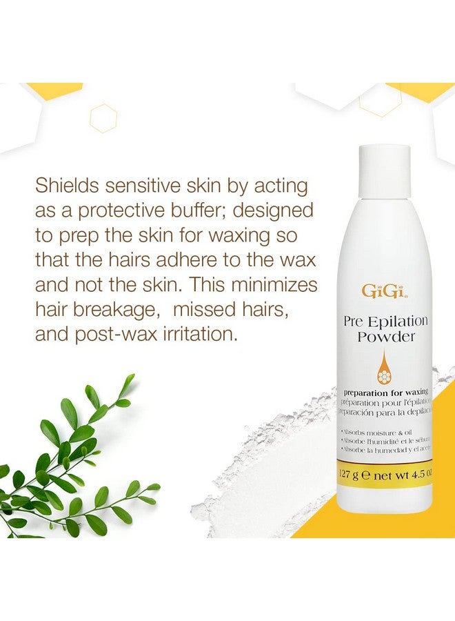 GiGi Pre-Epilation Waxing Powder for Hair Removal, Moisture-Absorbing Pre Wax Powder, 4.5 oz - Image 2