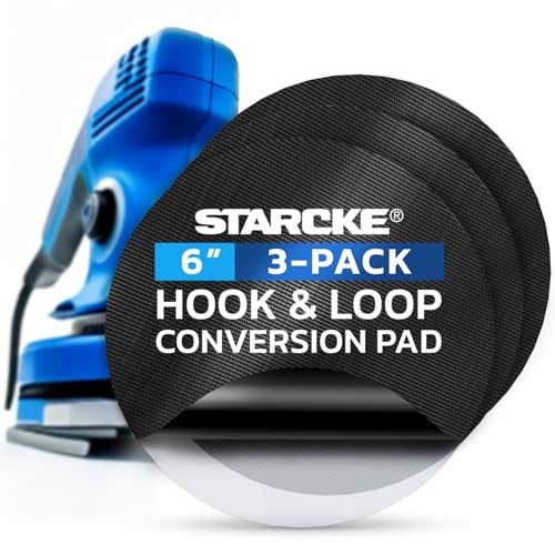 Starcke 6 inch Sanding Discs Hook and Loop Round Sand Paper 3Pack No Hole-Premium 6 inch Hook and Loop Sanding Discs, Durable PSA Sandpaper Easy Replacement Pad, Disc Polisher Backing Pad Grit Sandpaper Disc - Image 1
