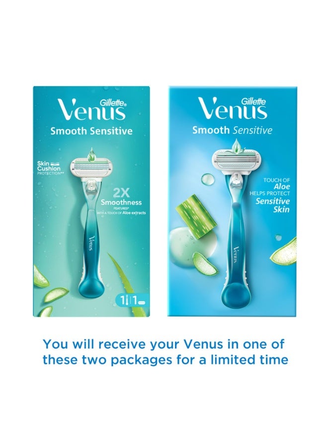 موس إزالة الشعر فينوس سروز الحساسة للنساء، مع خلاصة الصبار  قطعتين - Image 5