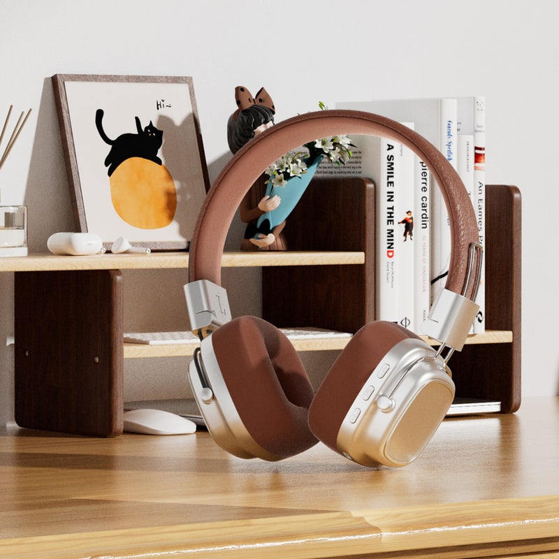 ofeankri Remy Retro Wireless Bluetooth Headset with Long Battery Life, Waterproof and Voice Control - Image 1