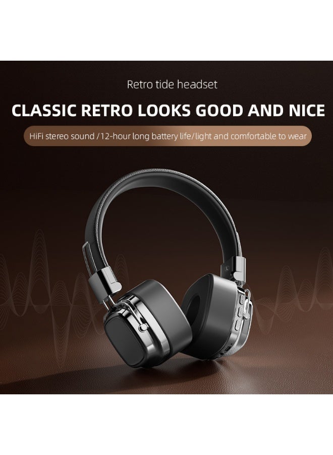 ofeankri Remy Retro Wireless Bluetooth Headset with Long Battery Life, Waterproof and Voice Control - Image 5