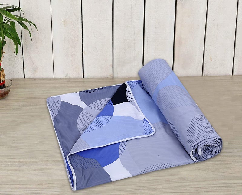 Blizz Mont Double Bed Ac Blanket Dohar/Quilt, Fabric -, Color Fastness Guarantee-Multi- (Blue Circles) - Image 2