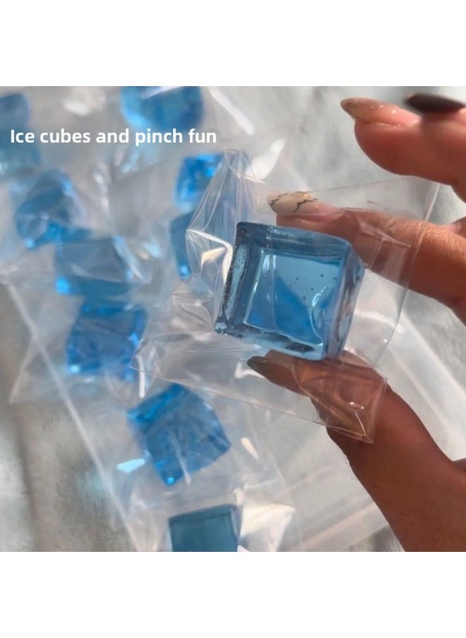 null - Ice Cube Kneading Music Transparent Clear Decompression Fish Super Soft Jelly Cube Kneading Music-Color:[free Injection Bubble Tools] - In The Event - [5 Pieces] Ice Cubes - Bubbles (random Color) - Image 1