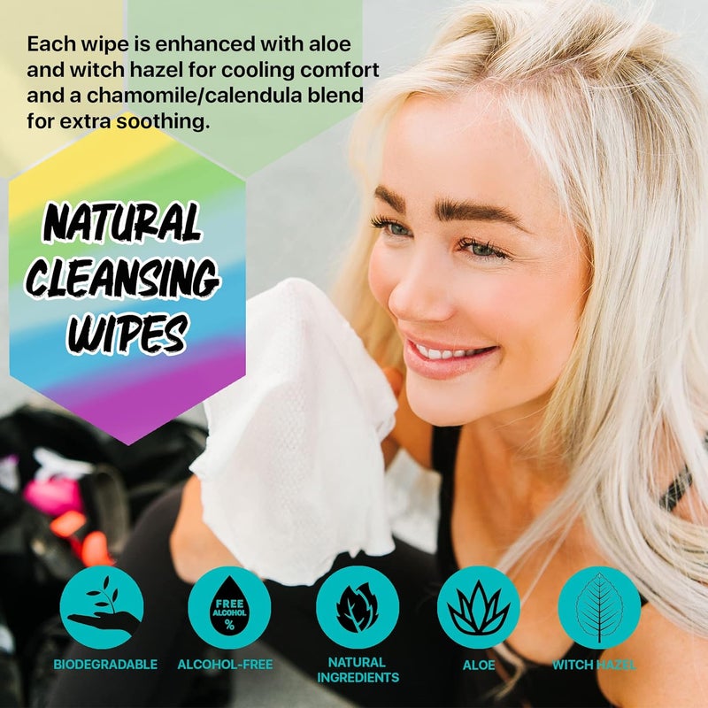 KLEAN FREAK Body 12-Count Wipes - Original Disposable Wipes, Individually Wrapped for the Gym, Workout, Hiking, Travel, and Sport (Mixed) - Image 4