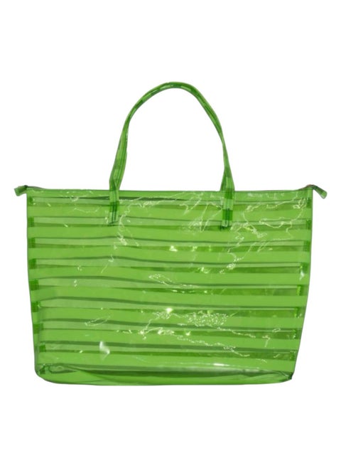 "A stylish and practical summer bag with an eye-catching transparent design. Made of durable, easy-to-clean plastic, it's spacious and lightweight enough to fit all your essentials. It's an ideal choice for beach, summer, and outings with comfort and style. "