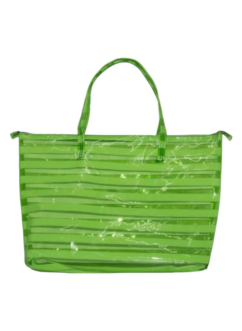 Generic - "A stylish and practical summer bag with an eye-catching transparent design. Made of durable, easy-to-clean plastic, it's spacious and lightweight enough to fit all your essentials. It's an ideal choice for beach, summer, and outings with comfort and style. " - Image 1