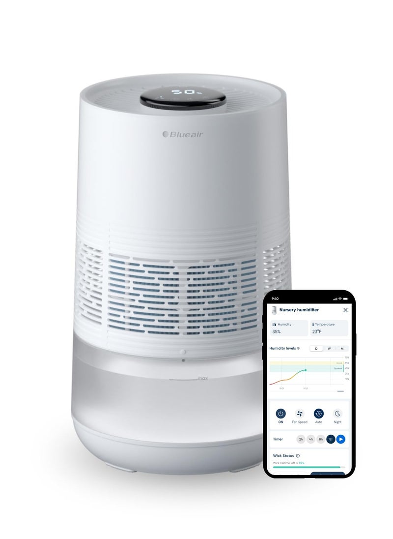 Blueair InvisibleMist™ H35i Air Humidifier | 360° Design, Touchscreen Interface, Air and Water Purifier up to 48Hrs, Smart Filter Monitoring, for Home/Office Use, Up to 500 sqf Room size - White  - Image 1