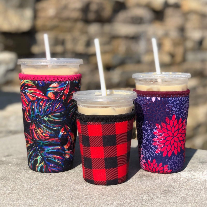 Koverz Neoprene Iced Coffee Sleeve - Medium Midnight Mums - Image 5