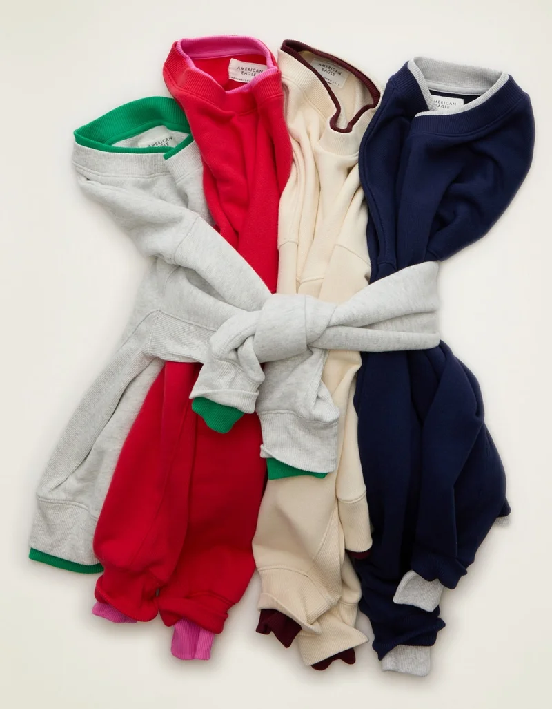 American Eagle  AE Twice As Nice Crew Neck Sweatshirt for Women | Best Price UAE