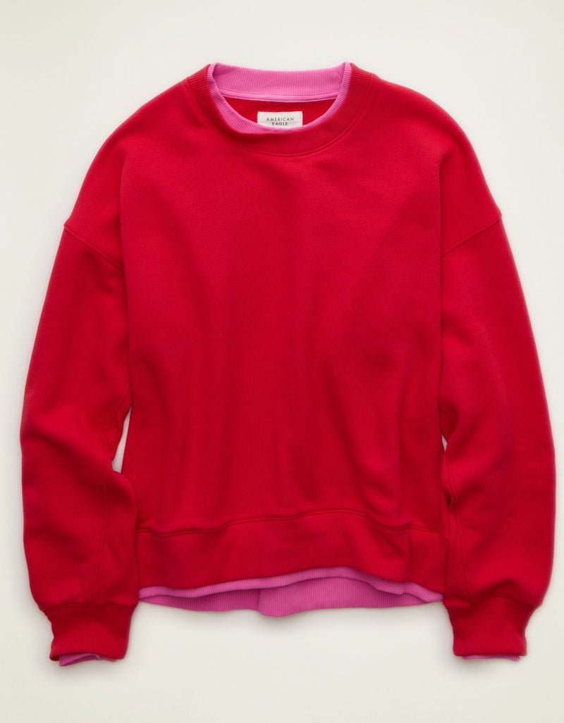 American Eagle AE Twice As Nice Crew Neck Sweatshirt - Image 4