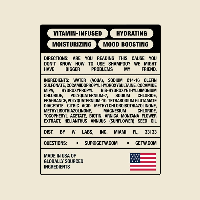 W by Jake Paul Menâ€™s 2-in-1 Shampoo and Conditioner, Full Looking Hair, Deep Clean & Hydrating, Wave Breaker Scent, 16 fl oz - Image 2