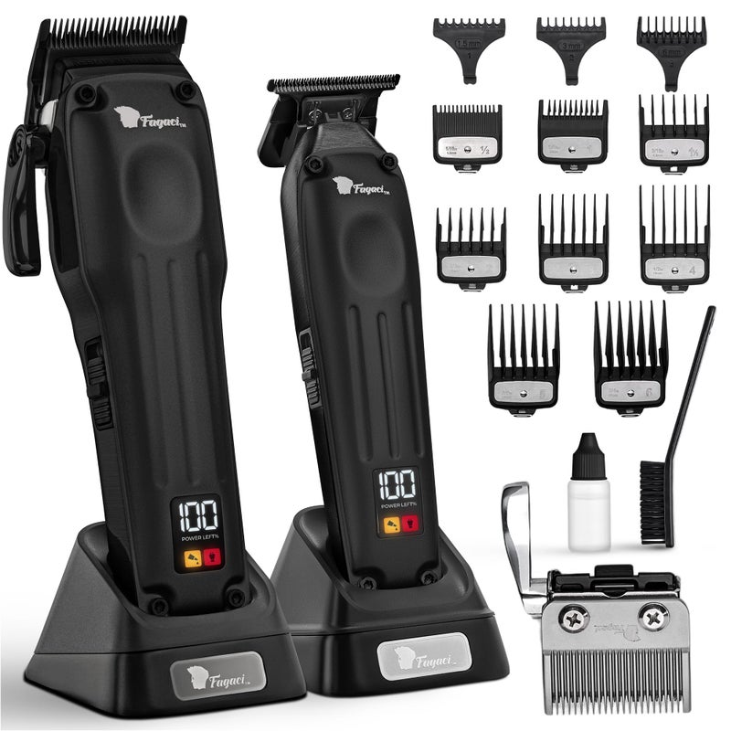 Fagaci Professional Hair Clippers for Men with Superior Precision Brushless Motor Barber Clippers and Trimmers Set 5X Longer Sharpness Hair Cutting Kit Mens Haircut Cordless Clipper for Barber - Image 2