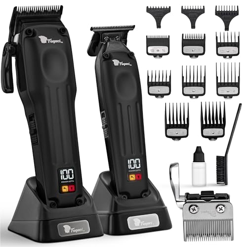 Fagaci Professional Hair Clippers for Men with Superior Precision Brushless Motor Barber Clippers and Trimmers Set 5X Longer Sharpness Hair Cutting Kit Mens Haircut Cordless Clipper for Barber - Image 1