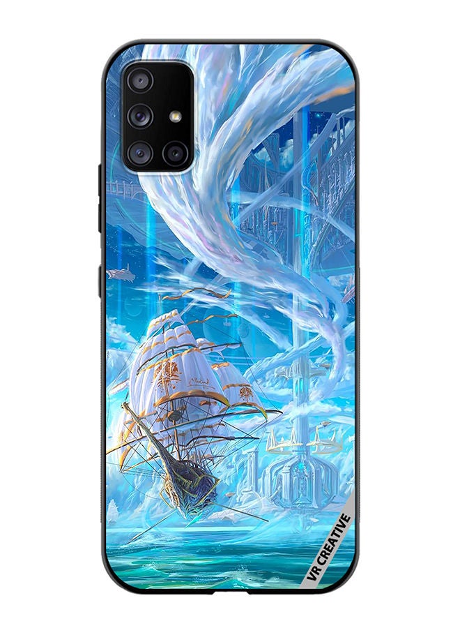 VR CREATIVE Protective Case Cover For Samsung Galaxy A51 5G Castle With Clouds Design Multicolour - Image 1