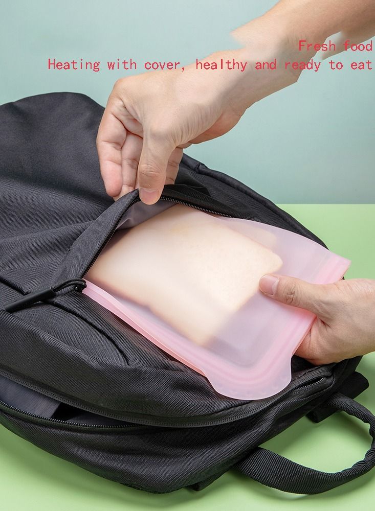 Pink silicone sandwich preservation bag  - Image 3