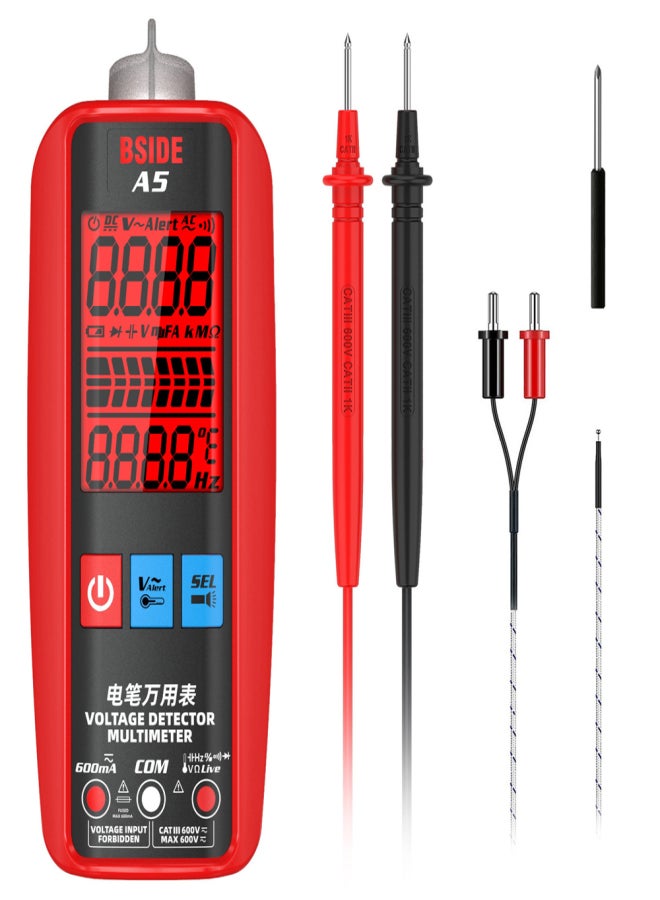 BSIDE Digital Smart Multimeter Measurement Test Meter Temp Detector Multitester 3-Results Display Current Tester VFC V-Alert Live Wire Capacitor Ohm Diode Hz Voltage Meter - Image 1