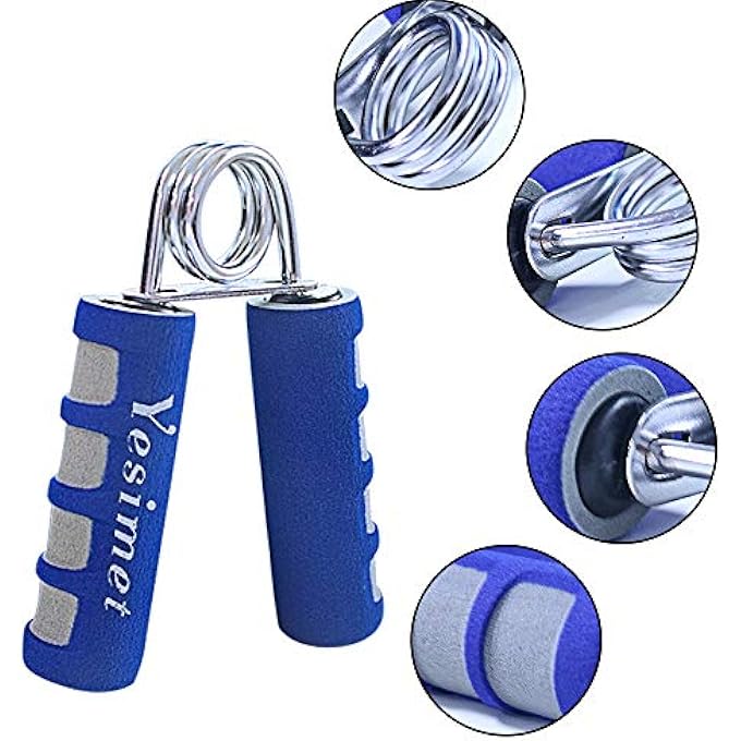 YESIMET 2 Pack Hand Grip Strengthener Set,Finger Gripper- Soft Foam Hand Exerciser For Quickly Increasing Wrist Forearm And Finger Strength (Blue) - Image 2