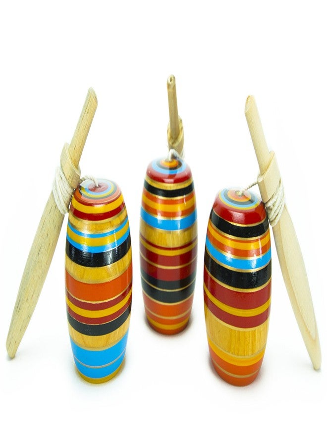 MexART (3 عبوات) باليرو خشبي كلاسيكي عالي الجودة بلمسة نهائية حرفية مصنوعة يدويًا/ Balero de Madera Mexicano - اللمسات النهائية المصنوعة يدويًا - Balero de Madera de la Mejor Calidad (ألوان متنوعة) - Image 2