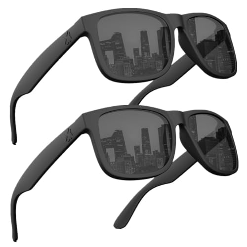 MAXJULI Polarized Sunglasses for Men and Women,UV400 Protection Rectangular Sun Glasses,Ideal for Driving Cycling and Running 8806（Grey+Grey） - Image 1