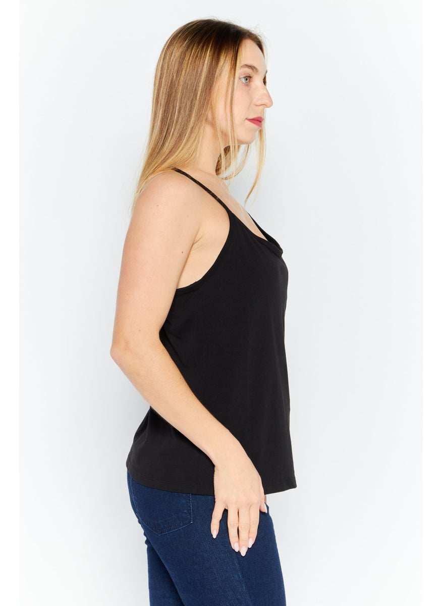 Women Crew Neck Sleeveless Solid Plain Top, Black - pzsku/ZEDB7BCF261AF2AE42499Z/45/_/1724350990/f6d8c301-b1cc-4c51-b987-f701f4645f48