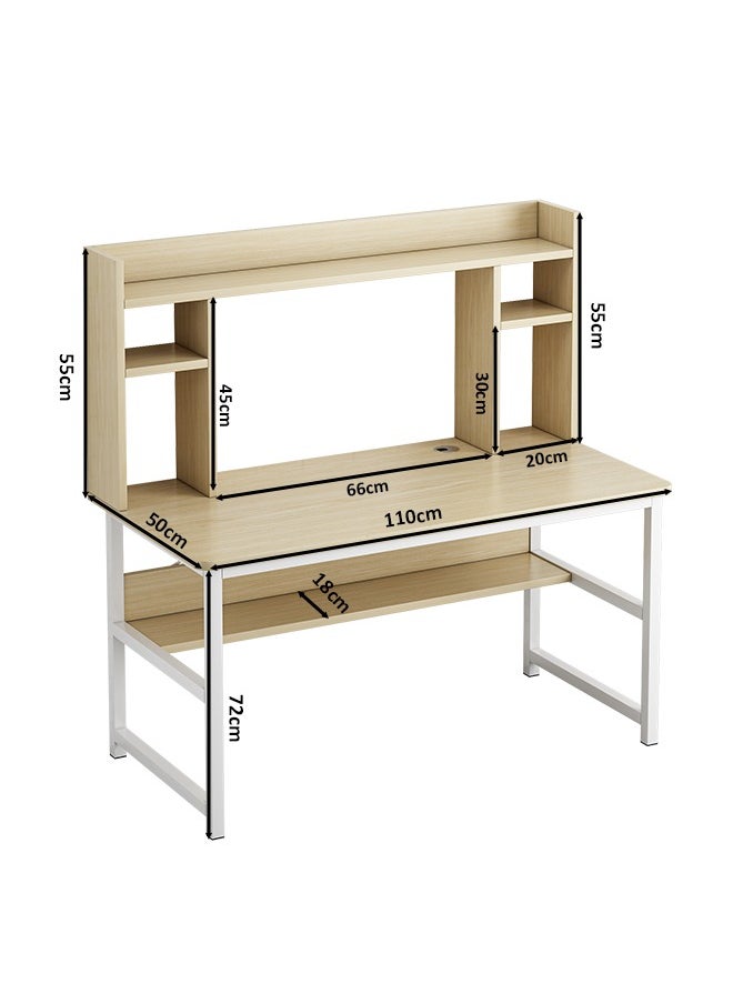 Shofenkei Shofenkei Space-Saving Gaming Table  Gaming Desk with Shelves, Multiple for Study Writting Home Office desk 110*126*50 cm  - Image 4