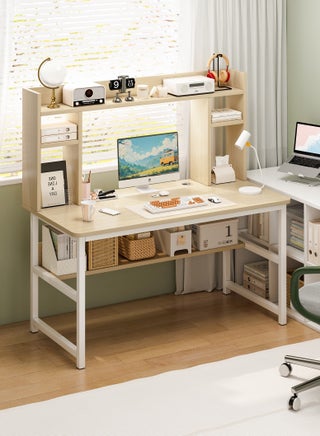 Space-Saving Gaming Table Study Desk Study Table with Shelves, Multiple for Study Writting Home Office desk 110*126*50 cm - pzsku/ZEDB7D2B2BD607552FF45Z/45/1752406609/0665ebd2-7a4c-4076-9af7-eefc6c883efc
