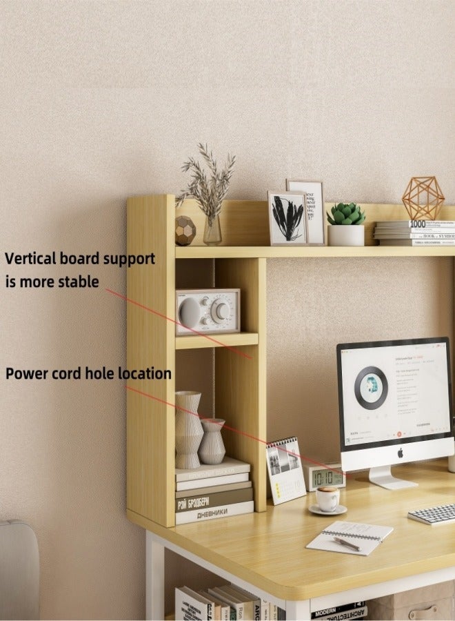 Zanotta Space-Saving Gaming Table Study Desk Study Table with Shelves, Multiple for Study Writting Home Office desk 110*126*50 cm - Image 5