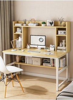 Shofenkei Shofenkei Space-Saving Study Desk with Shelves, Multipurpose Home Officedesk : Perfect for Computer, Writing, and Book Storage 110*126*50 cm  - Image 1