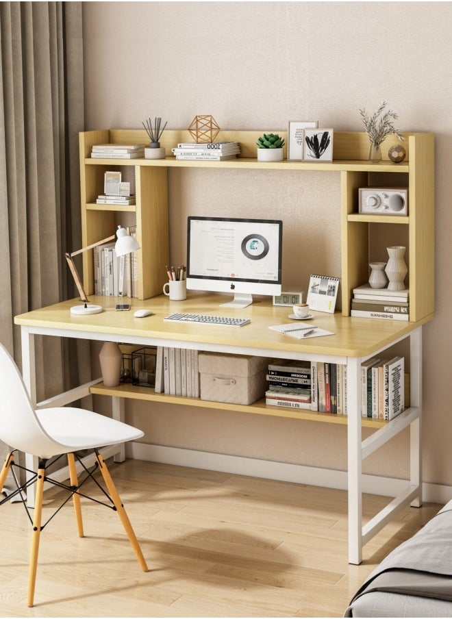 Shofenkei - Shofenkei Space-Saving Study Desk with Shelves, Multipurpose Home Officedesk : Perfect for Computer, Writing, and Book Storage 110*126*50 cm - Image 1