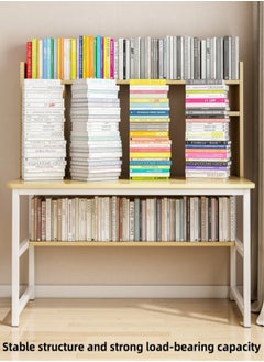 Shofenkei Shofenkei Space-Saving Study Desk with Shelves, Multipurpose Home Officedesk : Perfect for Computer, Writing, and Book Storage 110*126*50 cm  - Image 4