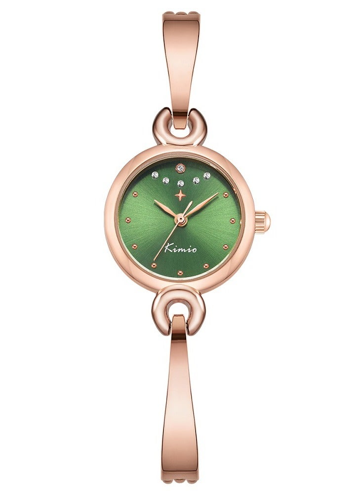 KIMIO Ladies Luxury Casual Elegant Diamond Stainless Steel Quartz Bracelet Wrist Watch Dial 23.5mm  - Image 1