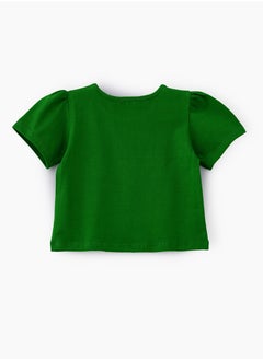 Vibrant Green Floral Cotton Tee for Girls - pzsku/ZEDB7D8EC5F9C9407883DZ/45/_/1740055204/0ba4c294-3102-4c91-8fe4-1fa1ab48a9f1