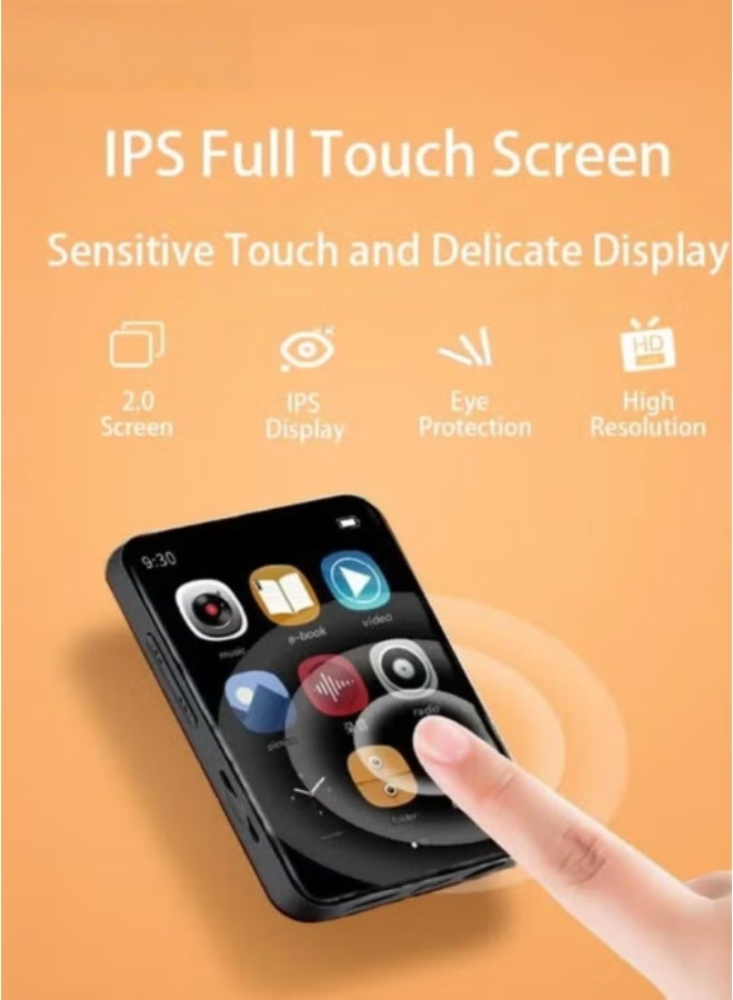 OasisLink Touch Screen MP3 Player – Bluetooth 5.3, 2.4 - inch, 8GB, Student Edition (Black) - Image 3