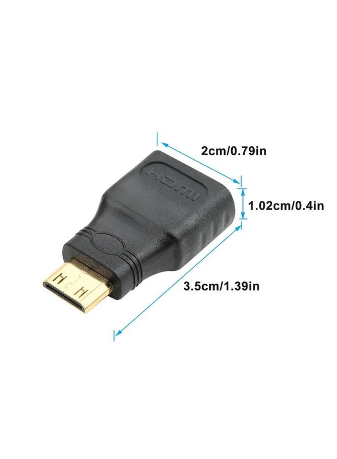 Black Mini HDTV Male To Female Adapter 4K USB Powered Gold Plated For Camera DSLR Tablet - Image 3