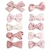 IKUHRMO 10 Pack Baby Hair Bows Clips for Girls Pink Toddler Hair Clips Soft Fabric Bow Barrettes with Alligator Clips Cute Hair Accessories for Birthday Gift - Image 2