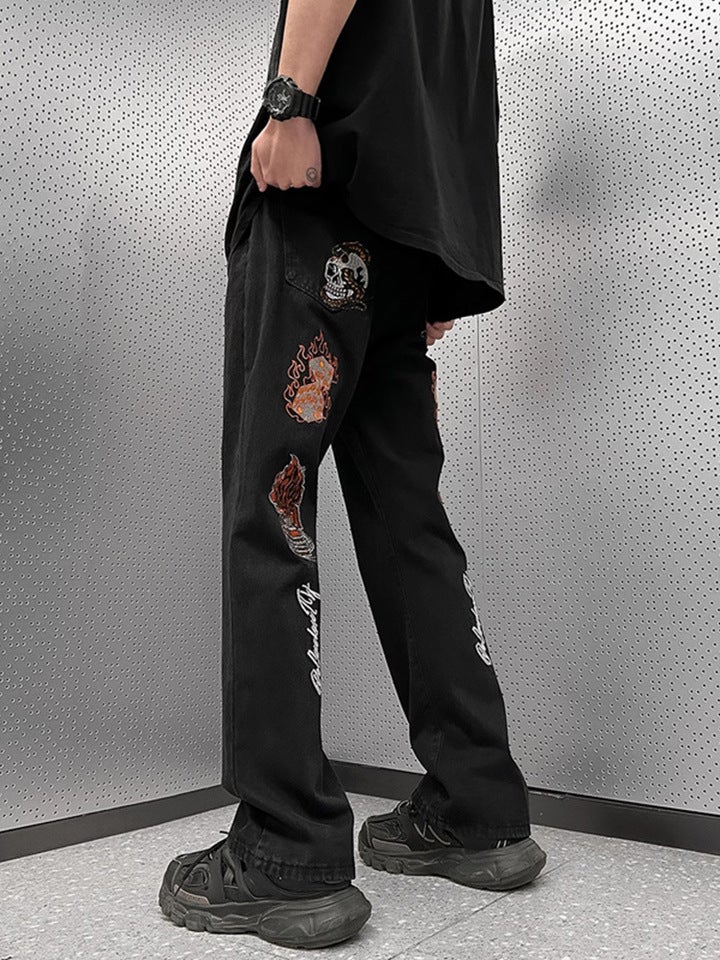 Unisex Classic Denim Jeans Loose Fit Daily Outdoor Wear - Image 5