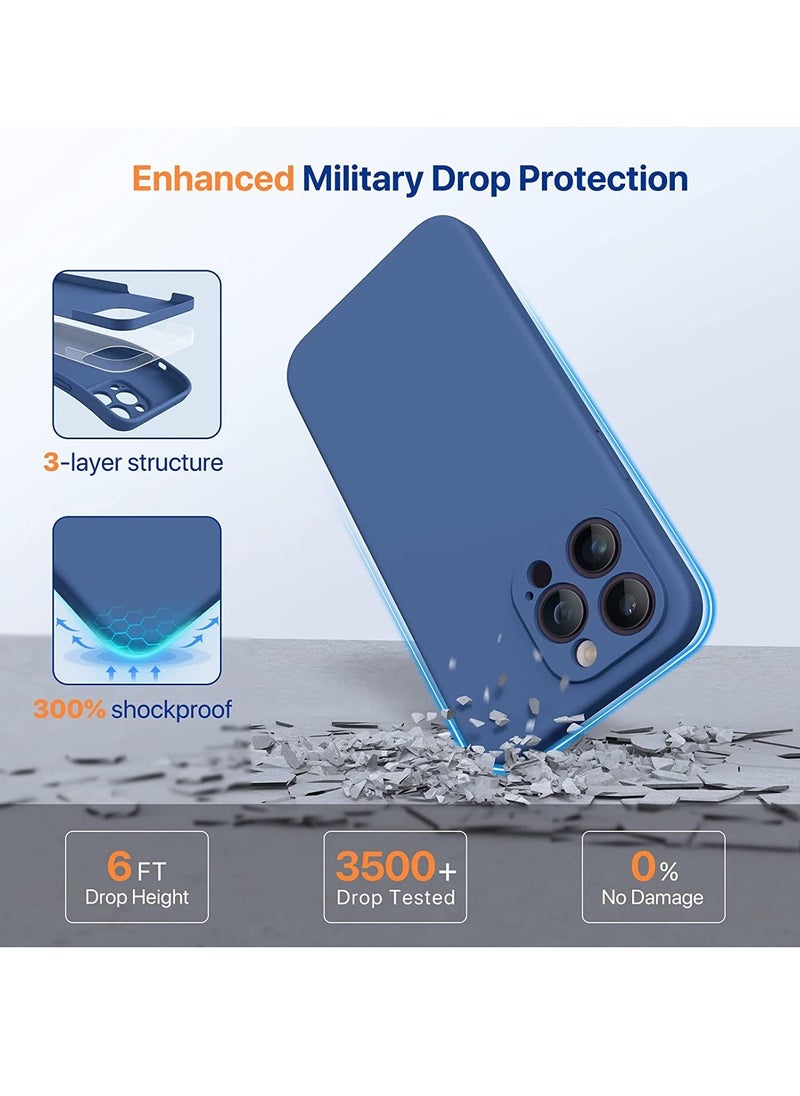 Raxoom iPhone 14 Pro Max Case, with 2 Pack Screen Protectors,[Upgraded Enhanced Camera Protection],Shockproof Liquid Silicone Case with Microfiber Lining,6.7 inch - Image 4