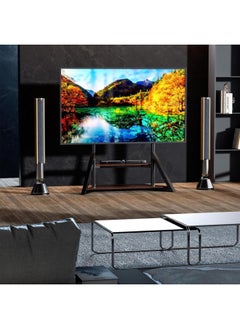 Rubik Large Floor TV Stand For 40-75 Inch TVs, Floor Standing Mount with Shelves Fit for TVs Displays & Smartboards, Modern Heavy Duty Entertainment Center, Holds 100KG (40-75 Inch TVs)  - Image 5
