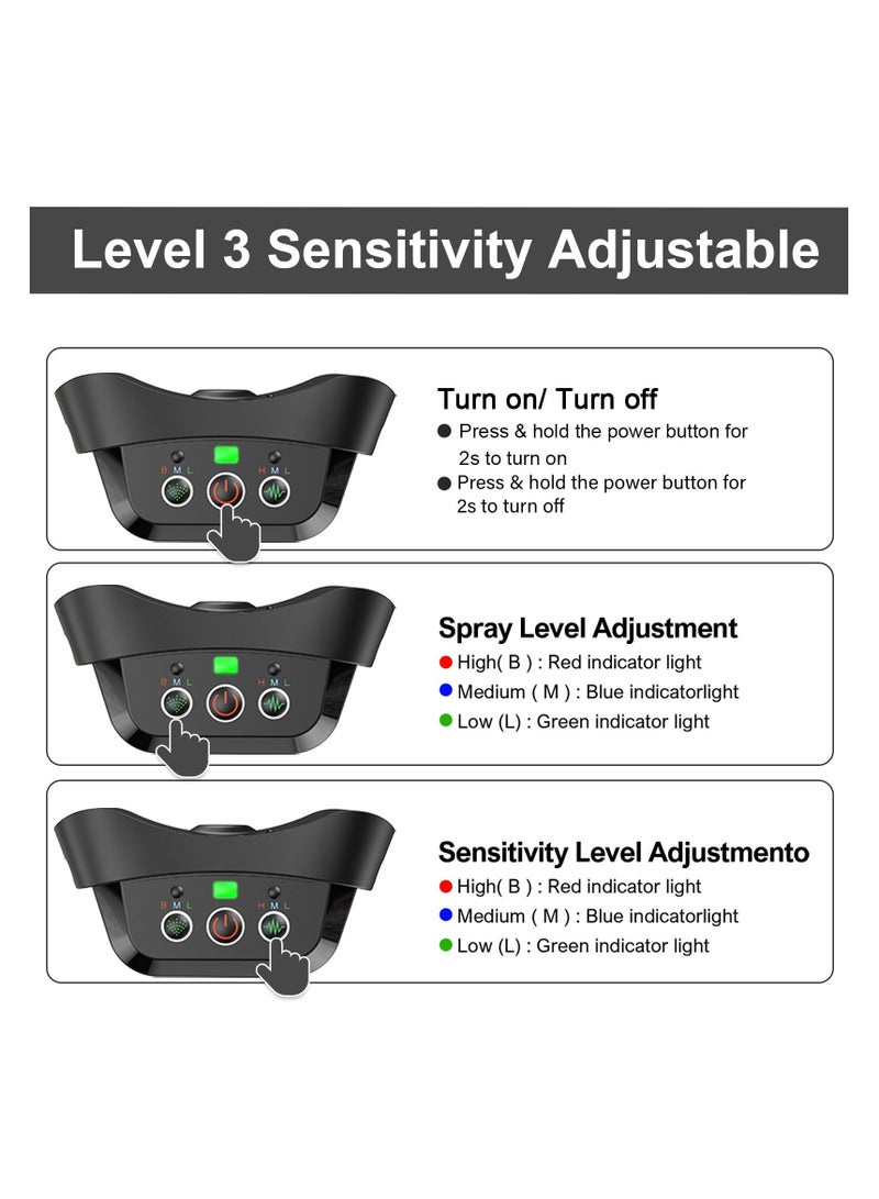 SYOSI طوق نباح السترونيلا للكلاب، [بدون إعادة تعبئة للرش] طوق تدريب الكلاب بالرش، طوق نباح الكلاب بالسيترونيلا الإنساني، طوق تدريب الكلاب، طوق رش أكثر أمانًا للتحكم في النباح للكلاب L/M/S - Image 3