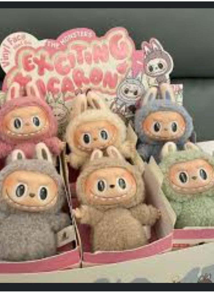 LABUBU Bubble Mart Labubu Generation II Heart Macaron Vinyl Face Blind Box Plush Doll  - Image 2
