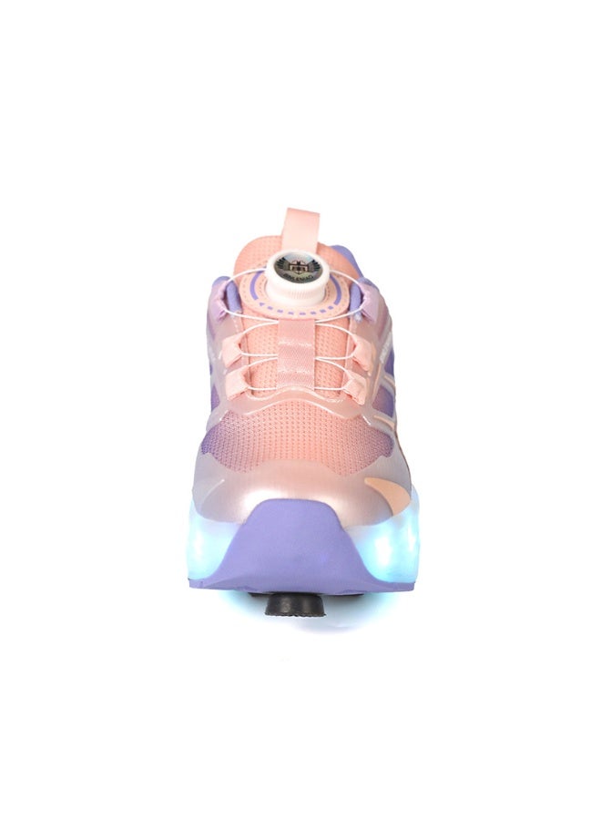 Axpeih Roller Skates Shoes 4 Wheels for Kids, New Upgraded Roller Shoes with 16 Flashing Modes, LED Light Up Flashing Sneaker Roller Skate Shoes for Boys and Girls, Beginner Friendly, More Balanced - Image 3
