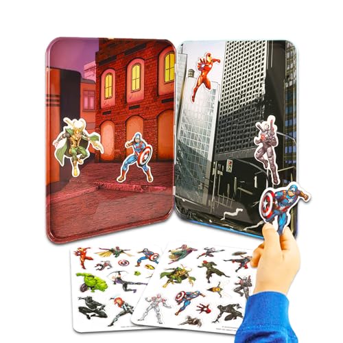 Avengers Magnetic Creations Toy Bundle with 40 Avengers Magnetic Play Pieces Plus Stickers and More for Kids Toddlers - Image 5