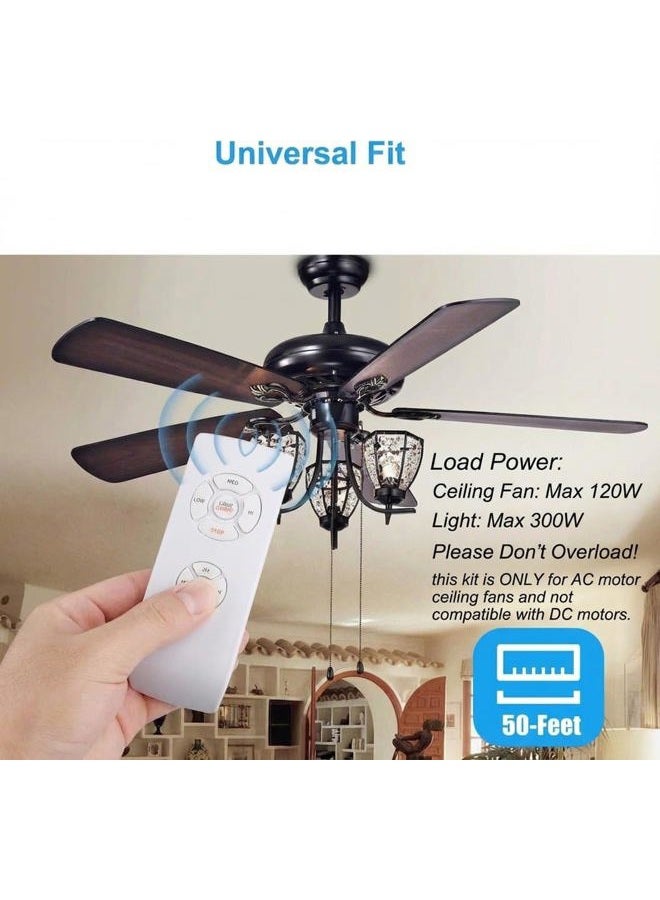LPHUMEX Universal Ceiling Fan Remote Control Kit, 3-in-1 Ceiling Fan Light Timing & Speed Remote, for Hunter/Harbor Breeze//Honeywell/Other Ceiling Fan lamp - Image 2